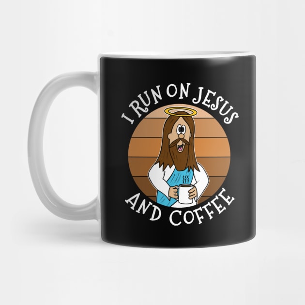 I Run On Jesus and Coffee Christian Funny by doodlerob